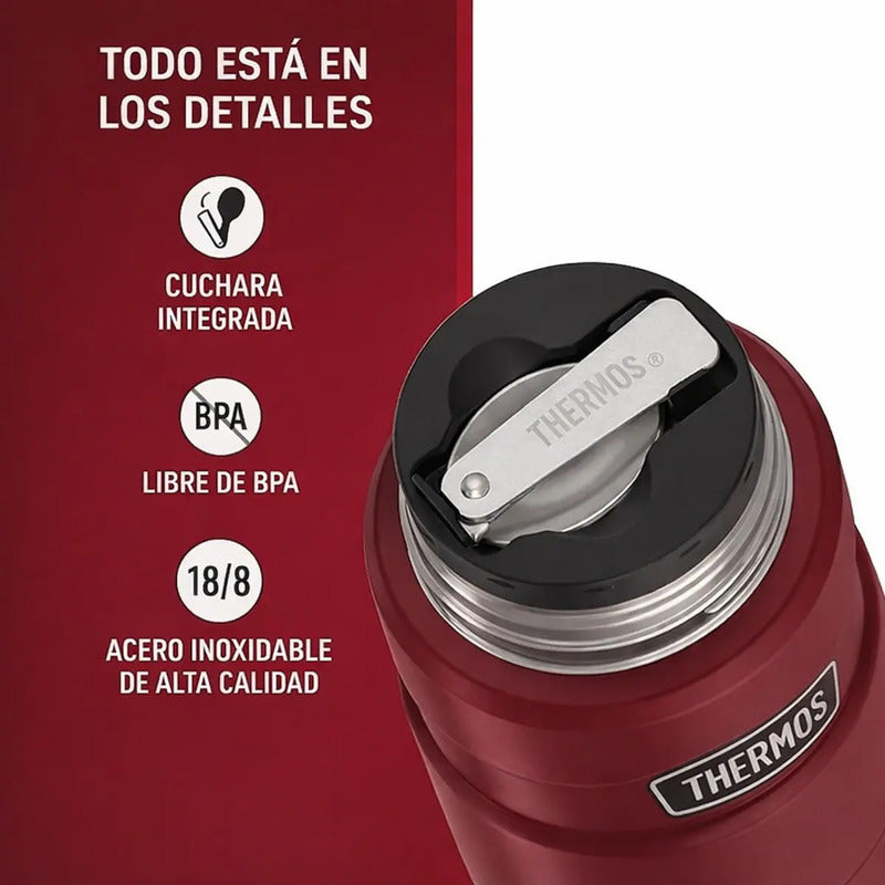 Termo Comida King Acero Inox 470 Ml Rojo - Thermos
