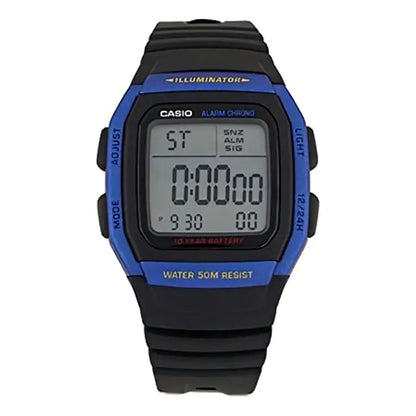 Reloj Casio W-96h-2av Cuarzo Hombre Negro Azul Plateado