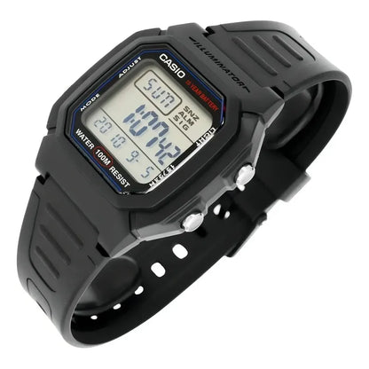 Reloj Pulsera Casio Digital Con Correa De Resina Color Negro - Fondo Blanco