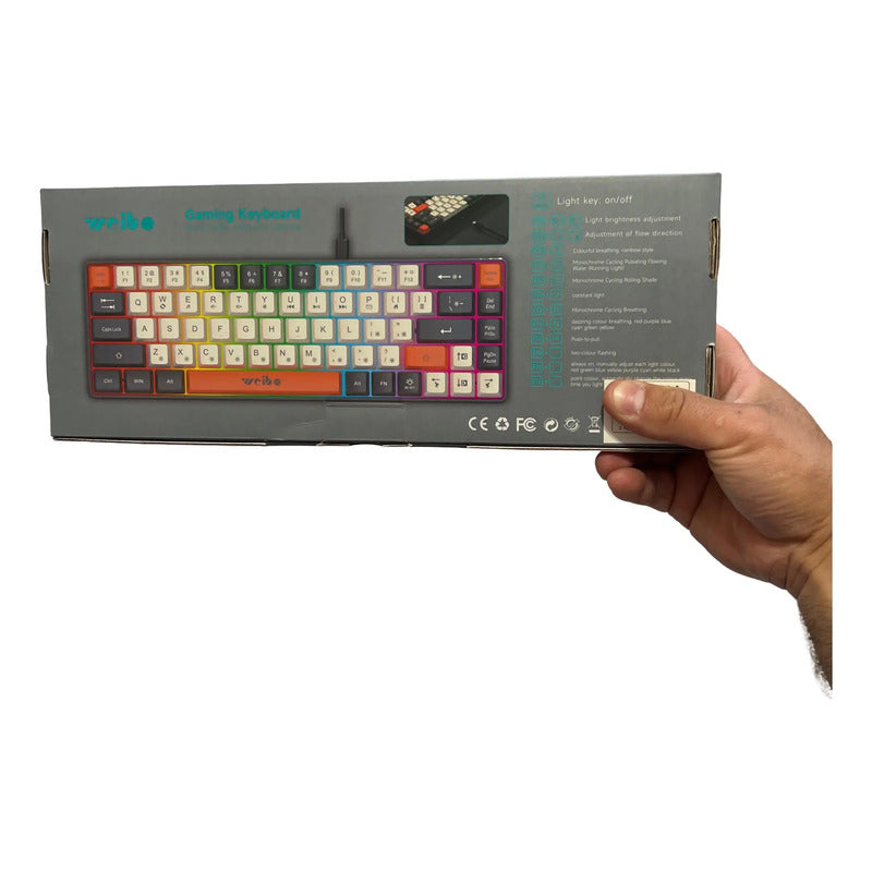 Teclado Usb Gamer Con Iluminación Negro Español Latinoamérica