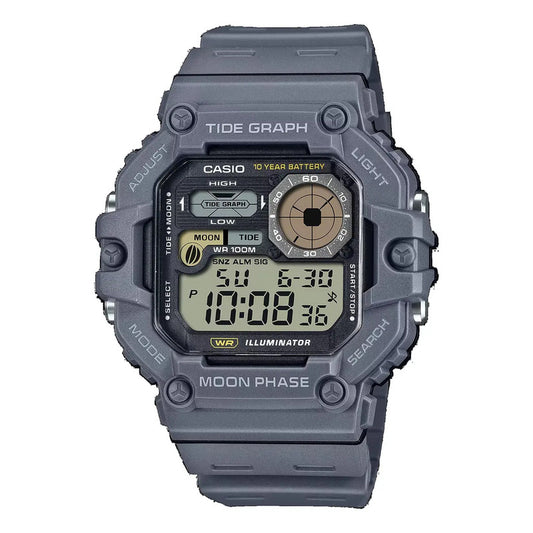 Reloj Casio Digital Gris Ws-1700h-8a Hombre Fase Lunar