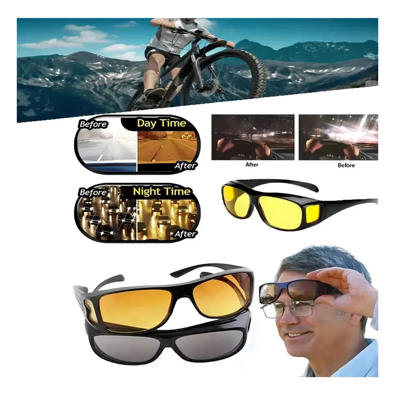 Gafas De Sol Hd Vision Envolventes Amarillas Rectangulares Uv Protección Envolvente Amarillo Negro