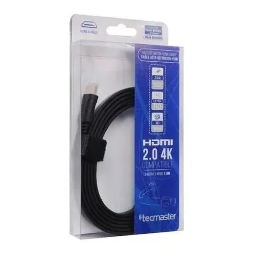 Cable Hdmi 4k 2.0 1.8m Tecmaster Conectores Oro Alta Definición