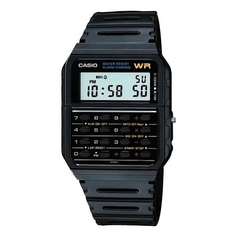 Reloj Casio Databank Ca-53w-1z Para Hombre, Correa Negra Negro