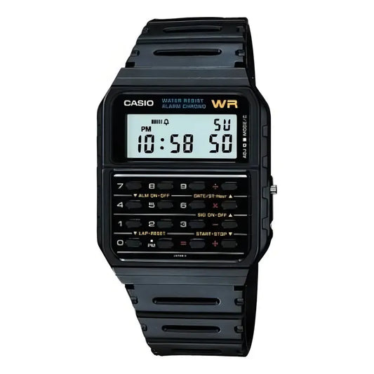 Reloj Casio Databank Ca-53w-1z Para Hombre, Correa Negra Negro