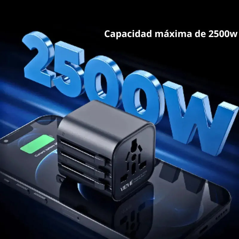 Adaptador Enchufe Universal Viajes Europeo Americano Uk