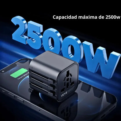 Adaptador Enchufe Universal Viajes Europeo Americano Uk