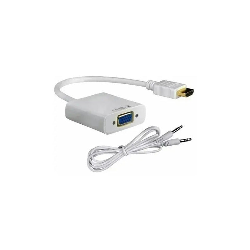 Adaptador Convertidor Hdmi A Vga Y Audio