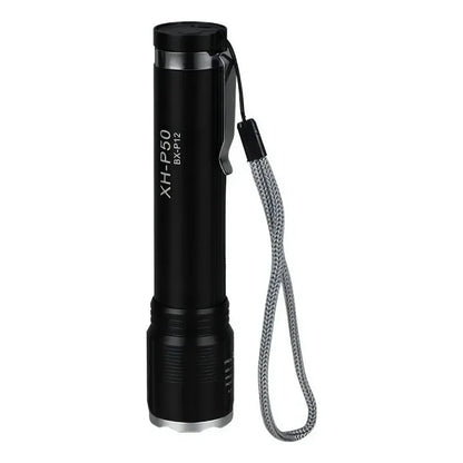 Linterna Fa-bx-p12 Rechargeable Zoom Flashlight With Cob+p50 Color De La Luz Blanco
