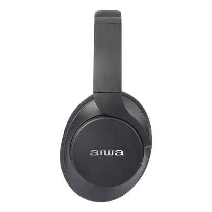 Audifonos Bluetooth Over Ear Aiwa Noise Cancelling Knc1090l Color Negro Luz Azul