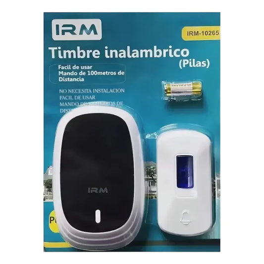 Timbre Inalámbrico Enchufe Botón Puerta Incluye Pila Color Blanco