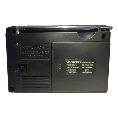 Radio Portátil Target Bluetooth Usb Am/fm/sw Negro Conexión Sd Cf15