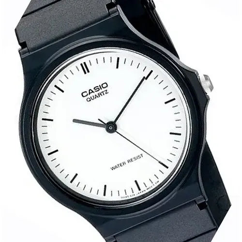 Reloj Casio Mq-24-7e Analógico De Resina Con Malla Negra Negro Blanco