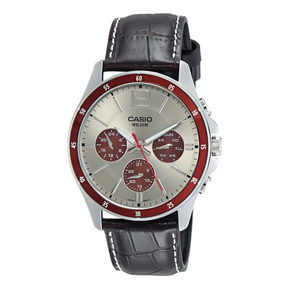 Reloj Casio Mtp1374l-7a1vdf Cuarzo Hombre Color De La Correa Marrón Oscuro