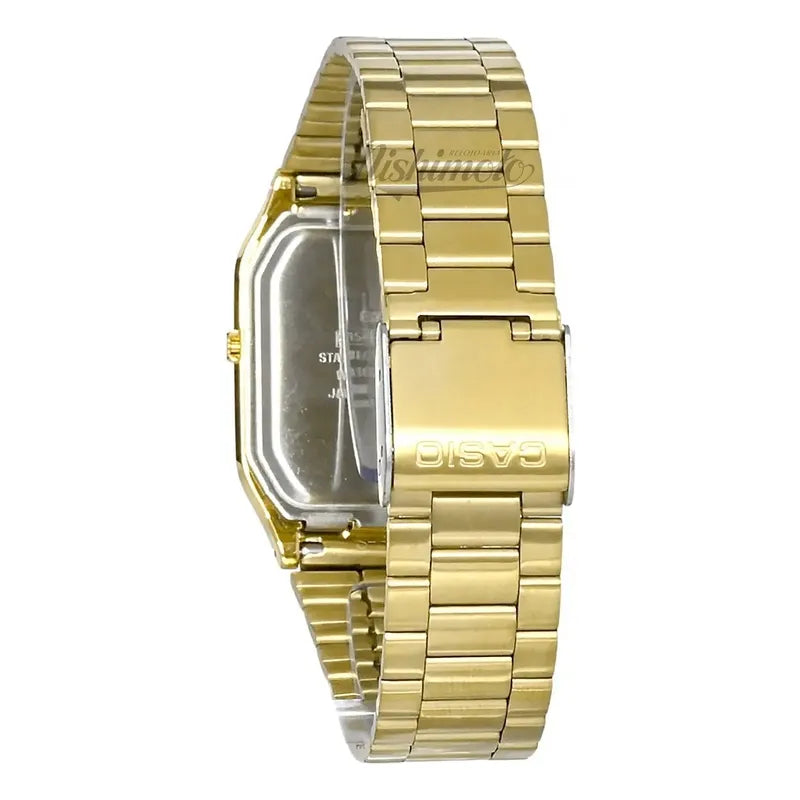 Reloj Unisex Casio Vintage Rectangular Dorado Aq-230ga-9b