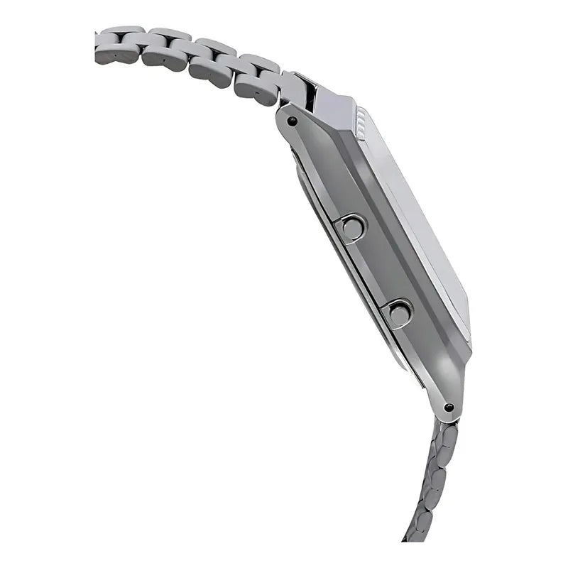 Reloj Casio Aq-230 Analógico-digital Plateado Con Alarma Blanco