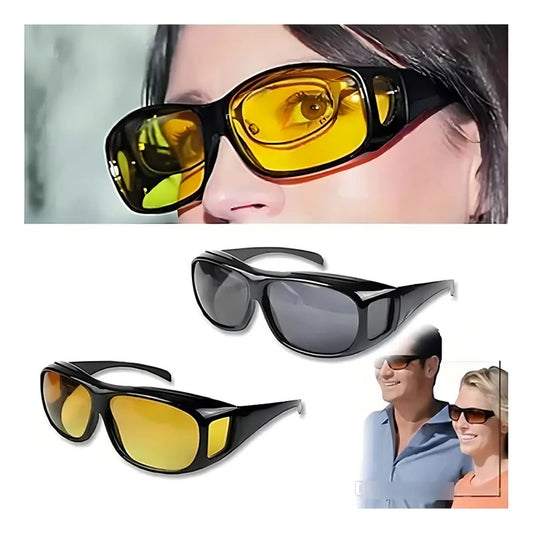 Gafas De Sol Hd Vision Envolventes Amarillas Rectangulares Uv Protección Envolvente Amarillo Negro