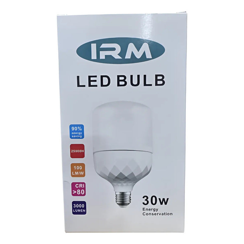 Ampolleta Led 30w Luz Fria E27 3000lm 6500k Blanco Frío