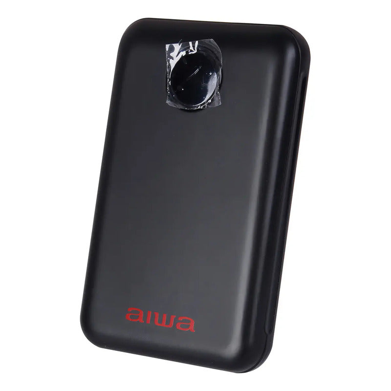 Cargador Batería Externa Power Bank 10.000 Mah Aiwa Paw-300 Color Negro