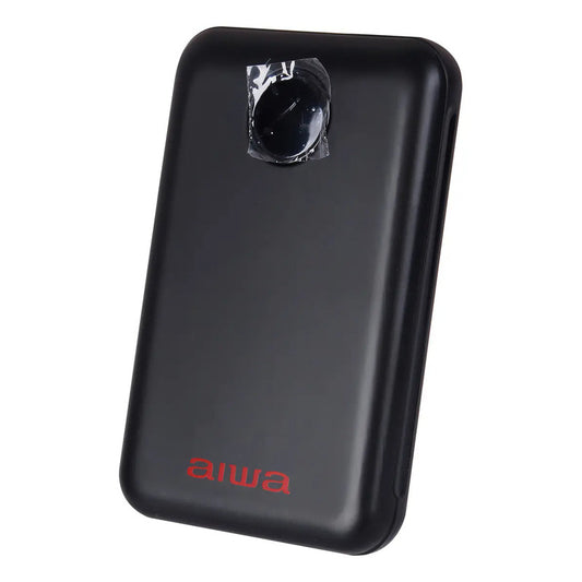 Cargador Batería Externa Power Bank 10.000 Mah Aiwa Paw-300 Color Negro