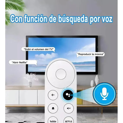 Control Remoto Compatible Con Google Chromecast 4k Tv Hd Blanco