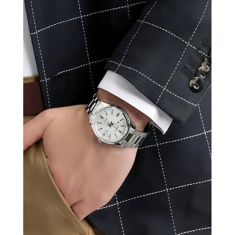 Reloj Casio Hombre Mtp-1302d-7a1vdf Plateado Blanco
