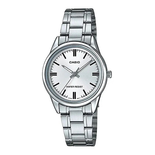 Reloj Casio Mujer Ltp-v005d-7audf Plateado
