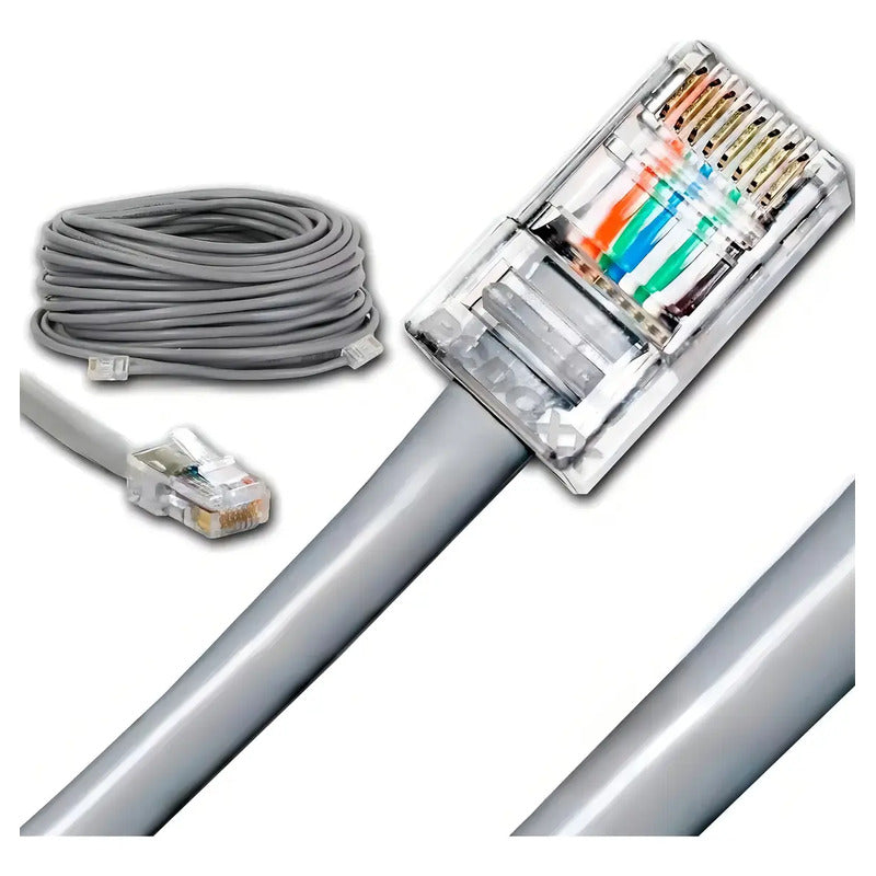 Cable Ethernet Irm Cat5e 10 Metros Rj45 8p8c Gris Cobre Interior