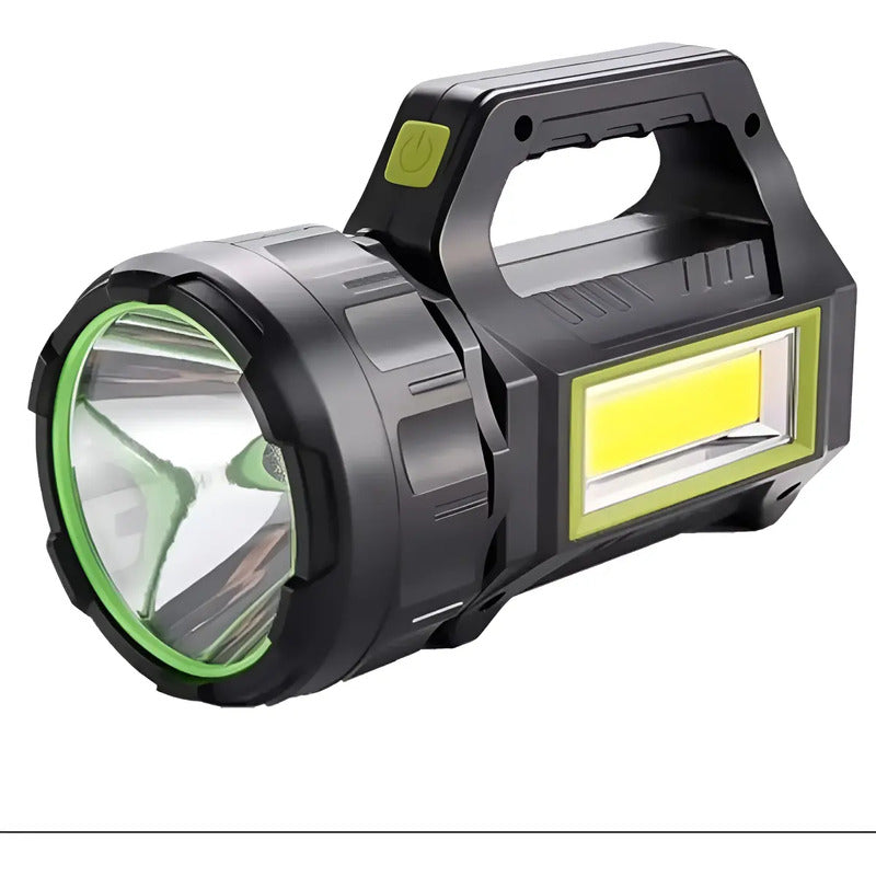 Linterna Led Largo Alcance Recargable Usb 600mts 6 Funciones Blanco