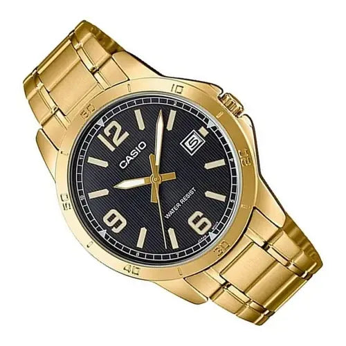 Reloj Casio Hombre Mtp-v004g-1b Color Dorado Negro