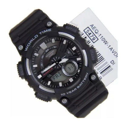 Reloj Análogo Digital Casio Hombre Aeq-110w-1avdf Negro Negro 3