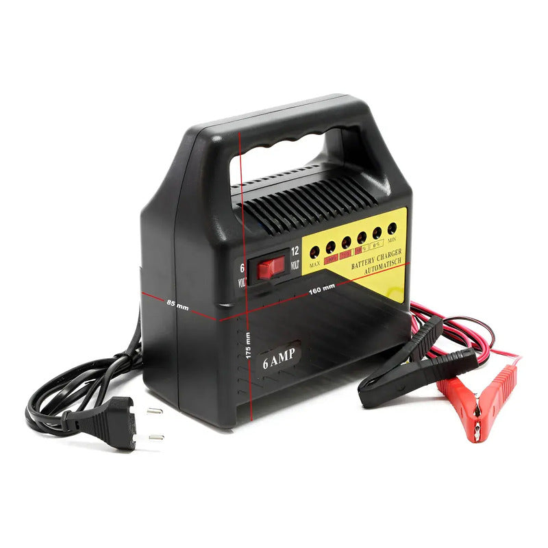 Cargador De Batería 6v/12v 6 Amperios Para Autos Motos