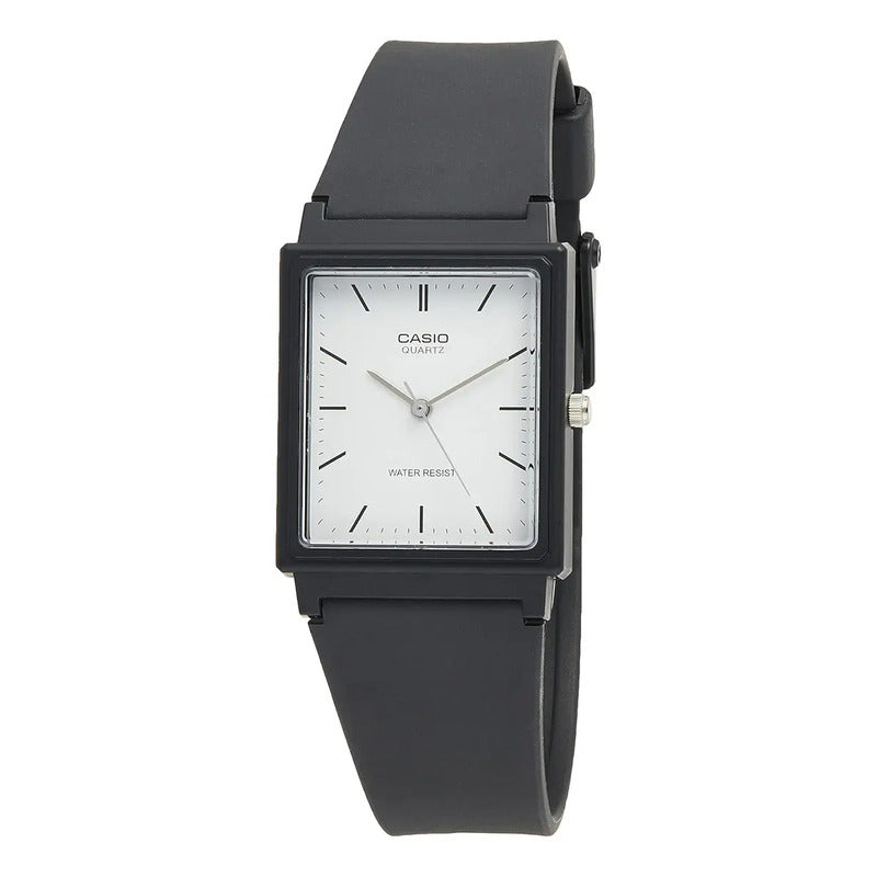 Reloj Pulsera Casio Mq-27-7e Con Correa De Resina Color Negro - Fondo Blanco