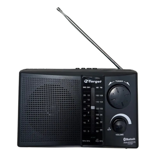 Radio Target Portátil Bluetooth/usb/4 Bandas Am/fm/sw1/sw2 Negro