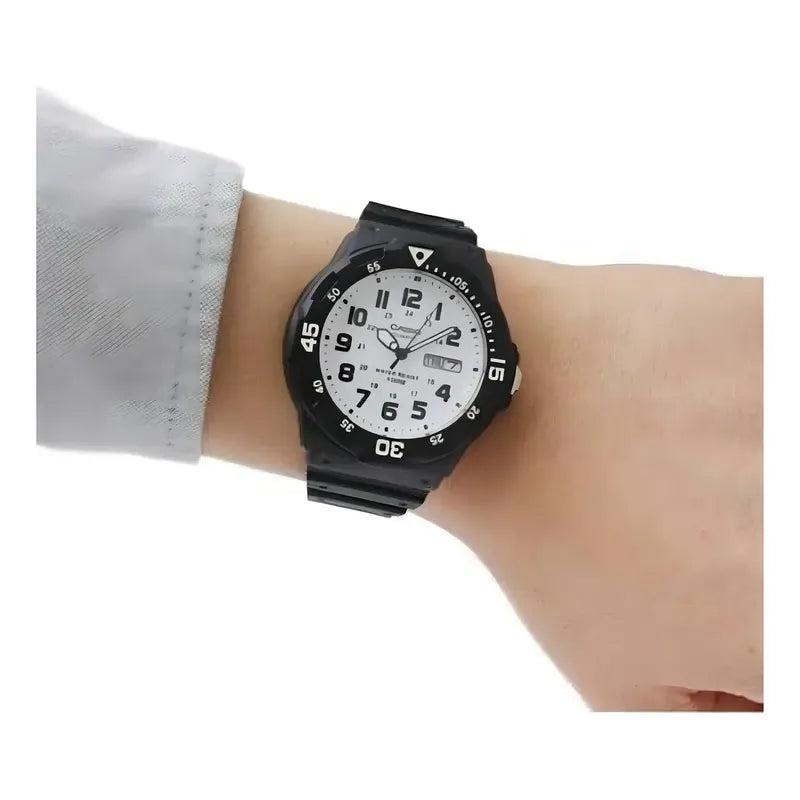Reloj Hombre Casio Mrw-200h-7bv Análogo Color De La Correa Negro 1b