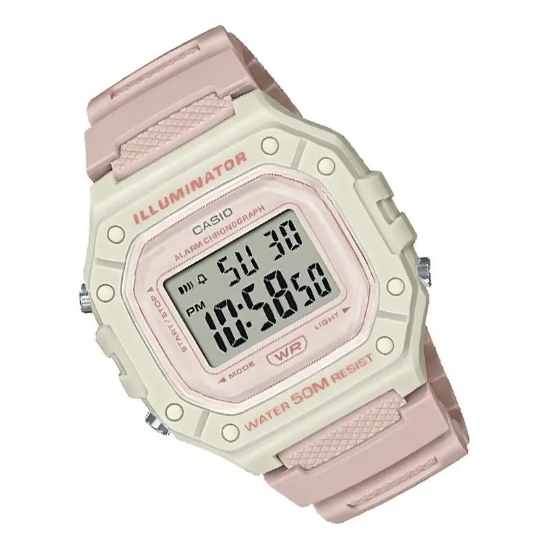 Reloj Casio W-218hc-4a2v Unisex - Digital Blanco Gris