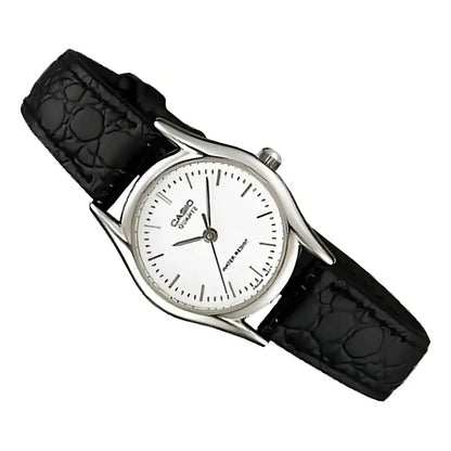 Reloj Casio Ltp-1094e-7a Fashion Cuarzo Mujer Negro Blanco