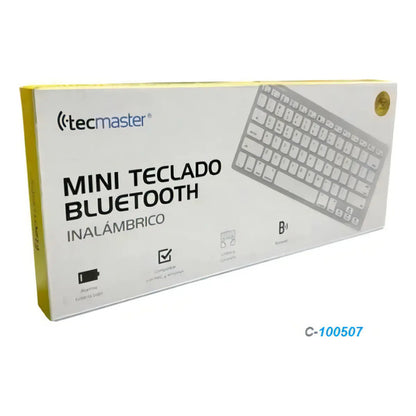 Teclado Inalambrico Bluetooth Tecmaster Tm-100507 Color Del Teclado Blanco Español Latinoamérica