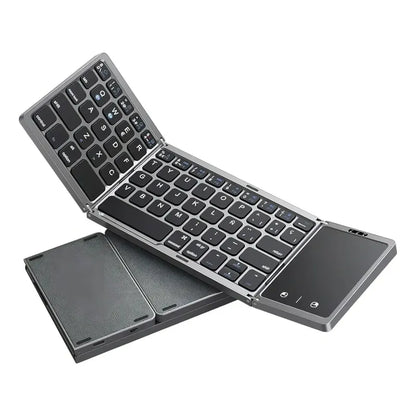 Teclado Plegable Inalámbrico Meidimake Mk-1008 Touchpad Bluetooth Negro Inglés Internacional