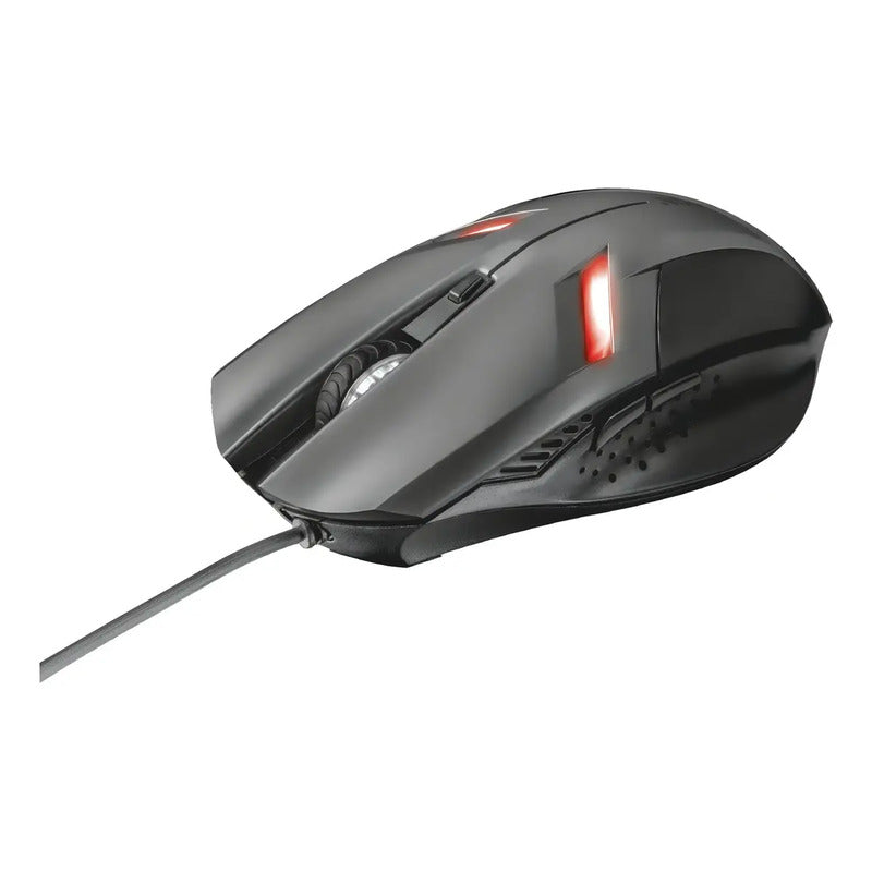 Mouse Gamer Trust Ziva Led Iluminado 6 Botones 2000 Dpi Color Negro