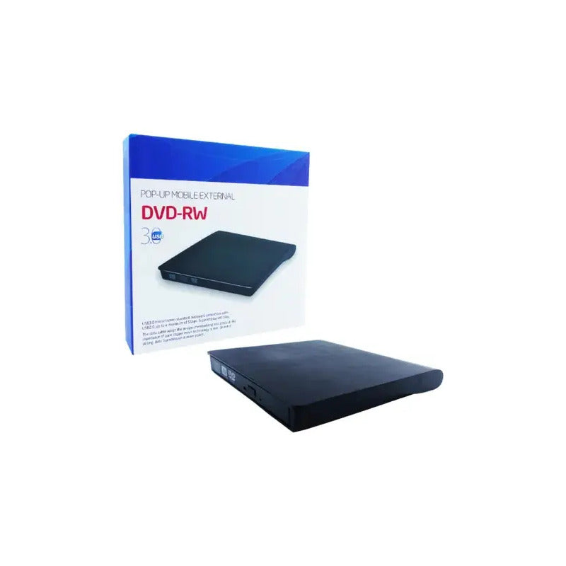 Grabador Dvd-rw Externo Con Usb 3.0 Negro