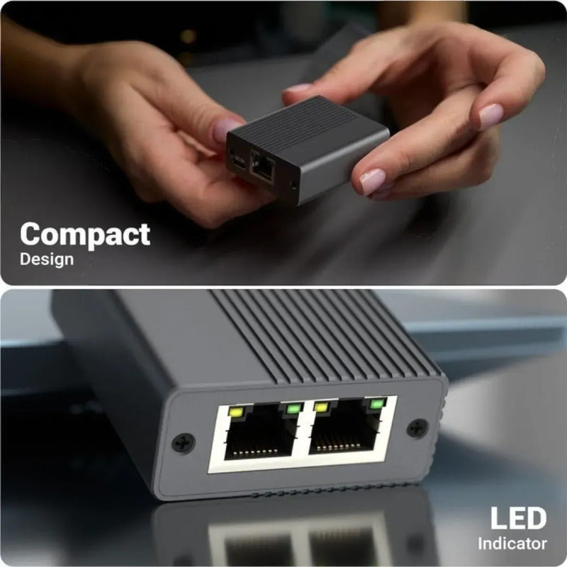 Adaptador Splitter Rj45 1000mbs 1 A 2 Puertos Gigabit