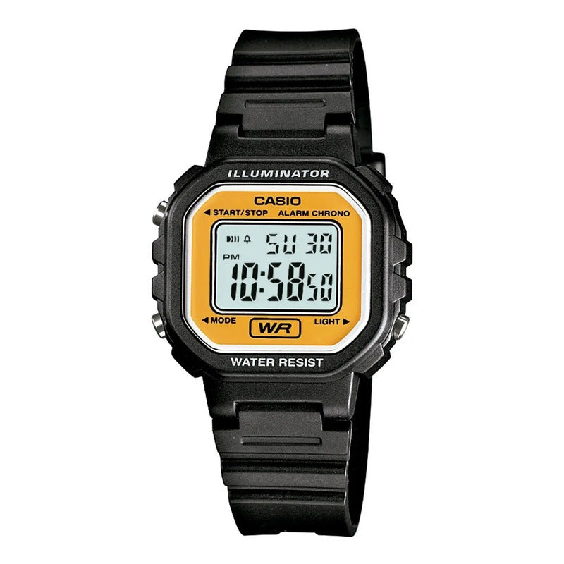 Reloj Unisex Casio Iluminator La-20wh 9adf Naranja Negro Relojes De Pulsera