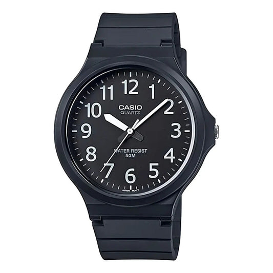 Reloj Casio Analógico Para Hombre Mw-240-1b Con Correa Negra Negro