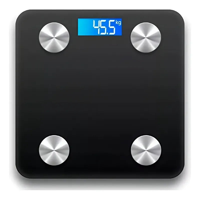 Pesa De Baño Digital Inteligente Bluetooth Color Negro