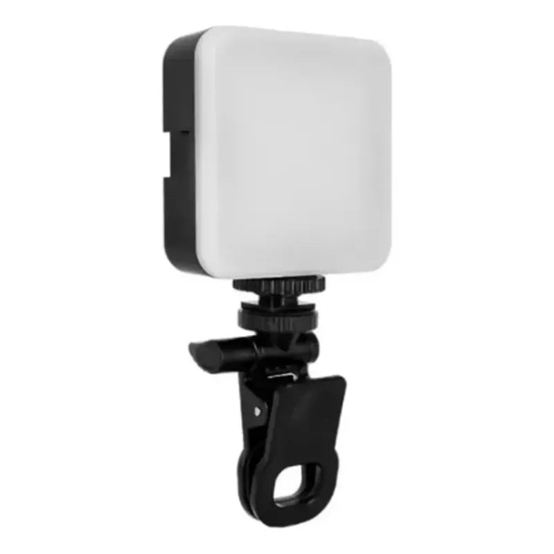 Mini Led Selfie Portátil,clipde Anillo,led Aro De Luz Cuadra Color Negro