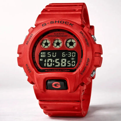 Reloj G-shock Dw-6900rrb-4dr Para Hombre, Digital Con Correa De Resina Roja Rojo Negro