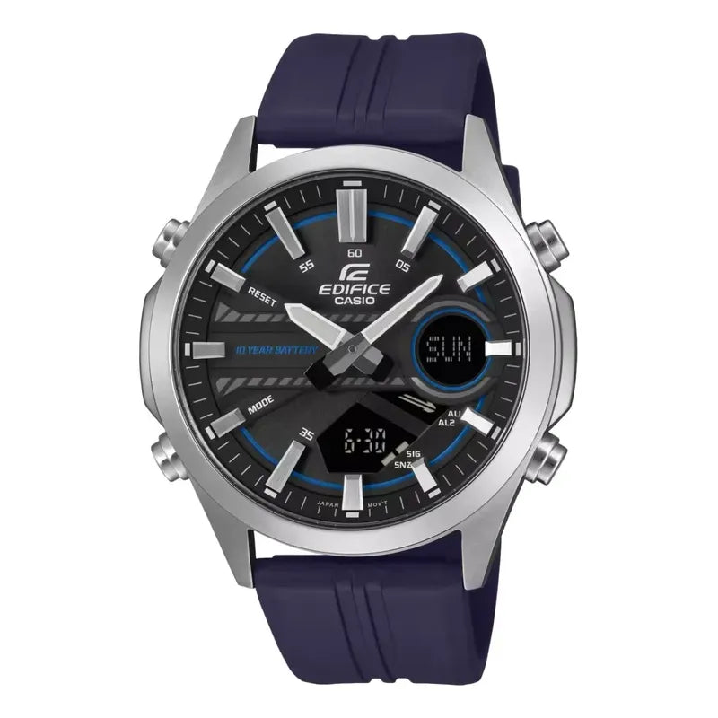 Reloj Casio Edifice  Efv-c120p-1a2df Azul Oscuro Plateado Negro