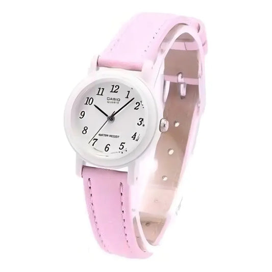 Reloj Casio Análogo Mujer Lq-139l-4b1 Color De La Correa Rosa Color Del Bisel Blanco Color Del Fondo Blanco