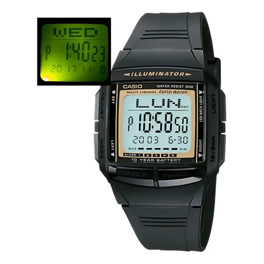 Reloj Casio Hombre Modelo Db-36-9avdf Correa De Resina Negro Relojes De Muñeca